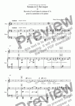 page one of Sonata in E flat major