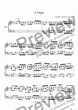 page one of A Fugue