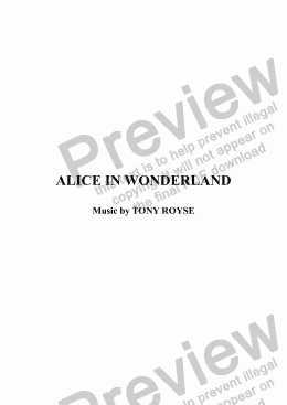 page one of Ballet Alice in Wonderland Piano Reduction