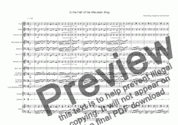 page one of In the Hall of the Mountain King for School Concert Band