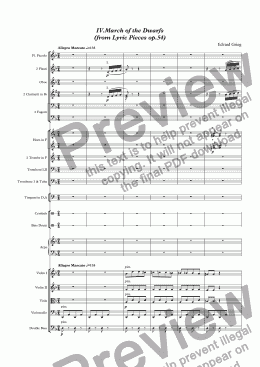 page one of IV.March of the Dwarfs (from Lyric Pieces op.54)