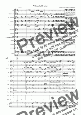 page one of William Tell Overture for School Concert Band