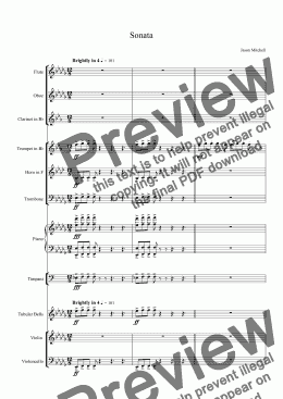 page one of Sonata for Orchestra