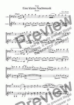 page one of Rondo and Romance for cello and guitar