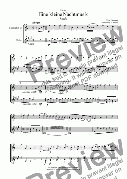 page one of Rondo and Romance for clarinet and guitar