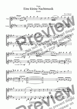 page one of Rondo and Romance for flute and guitar