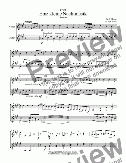 page one of Rondo and Romance for violin and guitar