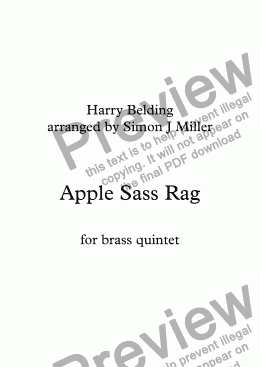 page one of Apple Sass Rag