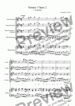page one of Sonata 1 Opus 2