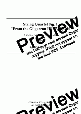 page one of String Quartet No. 1 ’From the Gilgarran Hills’, Op. 10