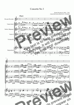 page one of Concerto No 3