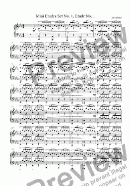 page one of Mini Etudes Set No. 1, Etude No. 1