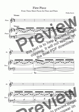 page one of First Piece - Flute solo