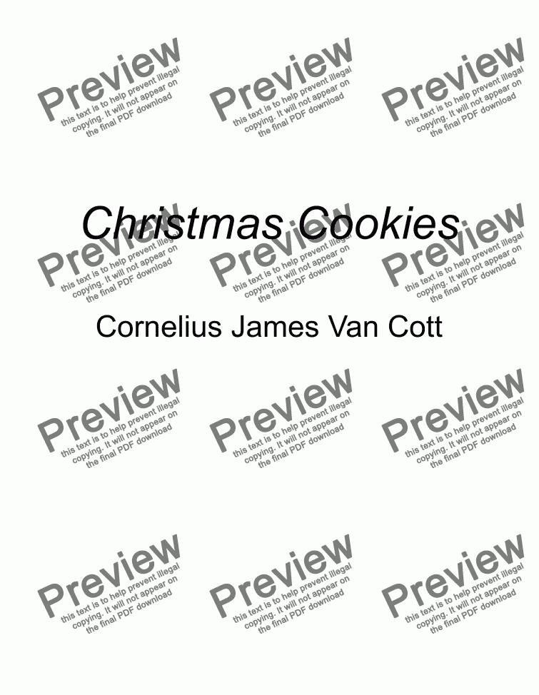 Christmas Cookies - Download Sheet Music PDF file