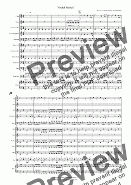 page one of Vivaldi Rocks! for School Concert Band