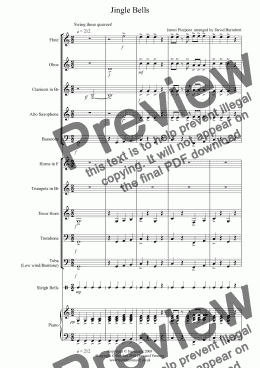 page one of Jingle Bells (Jazzy Style!) for School Concert Band