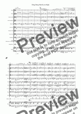 page one of Ding Dong Merrily on High (Jazzy Style!) for School Concert Band