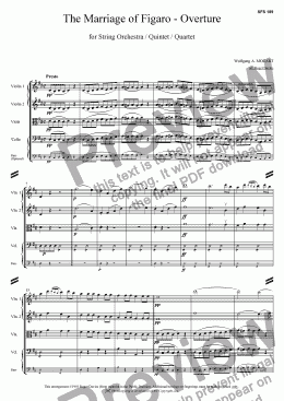 page one of The Marriage of Figaro - Overture