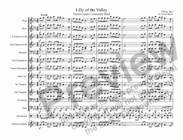 page one of Lilly of the Valley (arranged for wind band)