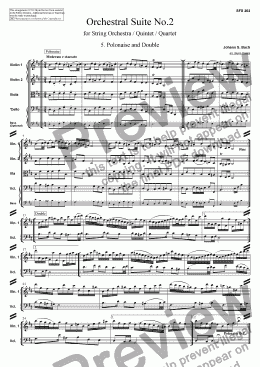 page one of Orchestral Suite No.2 - 5. Polonaise and Double