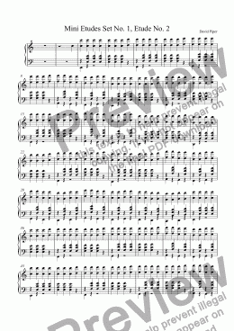 page one of Mini Etudes Set No. 1, Etude No. 2