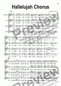 page one of Hallelujah Chorus