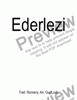 page one of Ederlezi