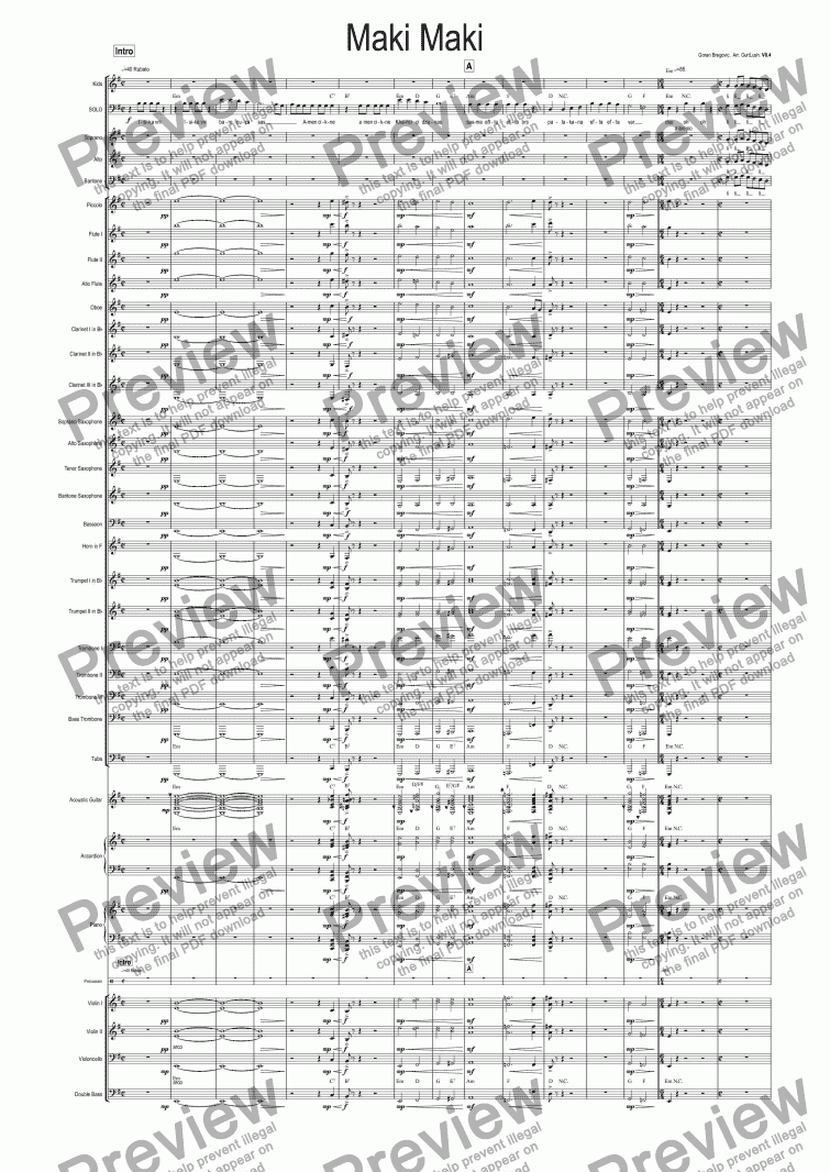 Maki Maki - Download Sheet Music PDF file