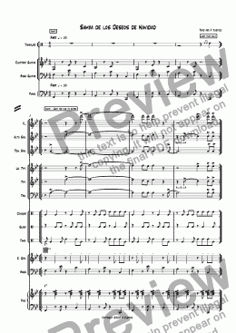 page one of Samba de los Deseos de Navidad