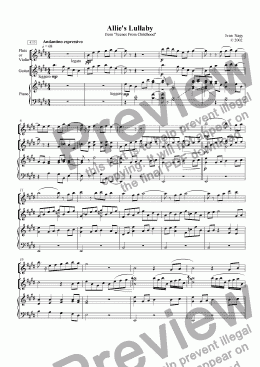page one of LULLABY  FOR ALLISON  (flute/guitar/piano)