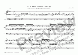 page one of Nr.: 8b  h moll Triosonate 2 Satz Orgel