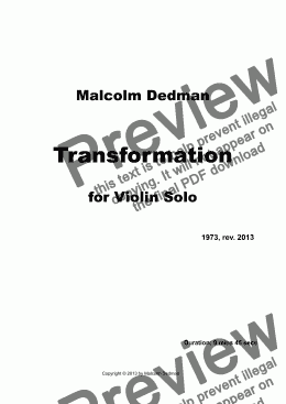 page one of Transformation