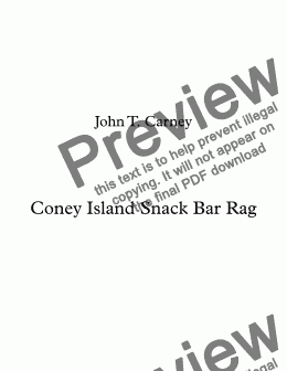 page one of Coney Island Snack Bar Rag