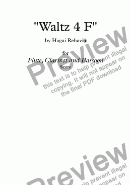 page one of Waltz 4 F