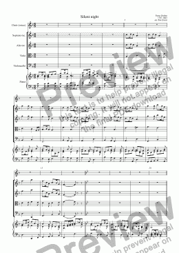 page one of Silent night (Gruber)arr.