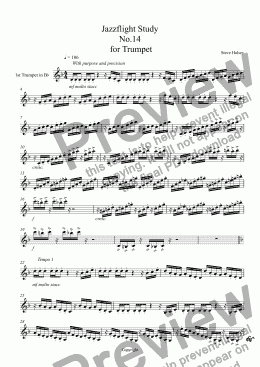 page one of Jazzflight Study  No.14  for Trumpet