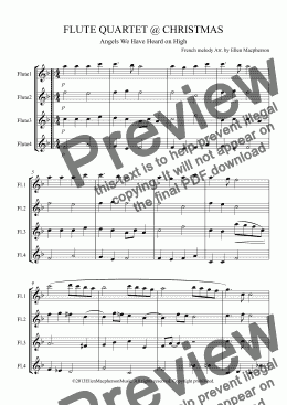 page one of FLUTE QUARTET @ CHRISTMAS