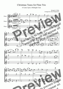 page one of "Jazz it up" for Flute Trio - It Came Upon a Midnight Clear