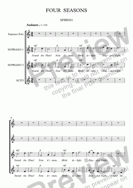 page one of FOUR  SEASONS Op. 17