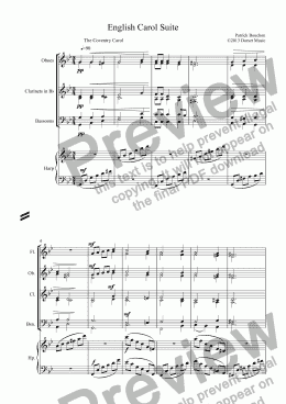 page one of English Carol Suite for Orchestra