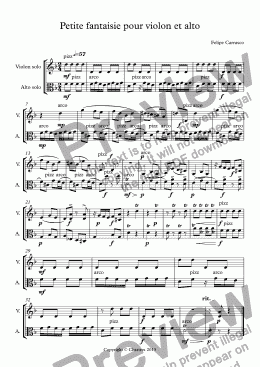 page one of Petite fantaisie pour violon et alto