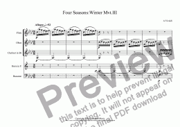 page one of Four Seasons:Winter Mvt.III