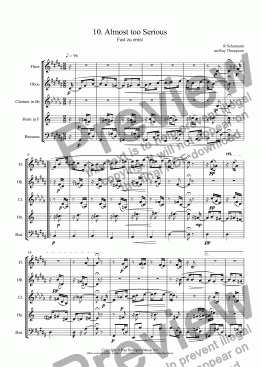 page one of Kinderscenen (Scenes from Childhood):4 pieces nos.10,11,12 & 13:10 Almost too serious 11 Frightening 12 Child falling asleep 13 The poet speaks