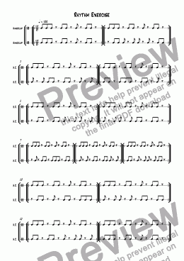 page one of Rhythm Exercise