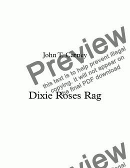 page one of Dixie Roses Rag