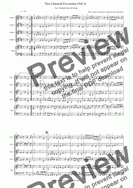 page one of 2 Classical Favourites for Violin Quartet (volume three)