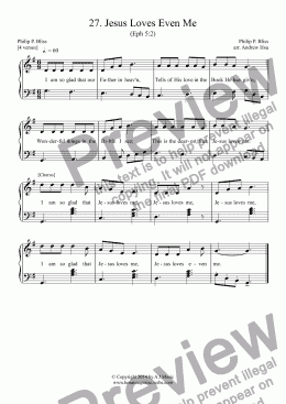 page one of Jesus Loves Even Me - Easy Piano 27