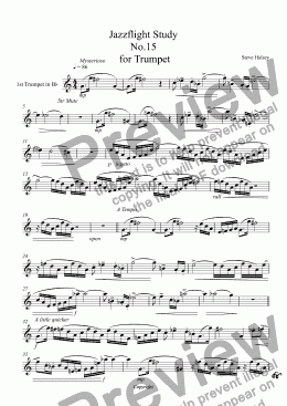 page one of Jazzflight Study  No.15  for Trumpet