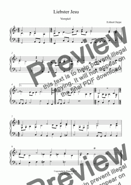 page one of ’Liebster Jesu, wir sind hier’ Choral Vorspiel 