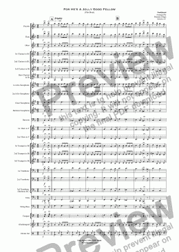 page one of For He’s A Jolly Good Fellow (The Host) - Concert Band